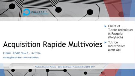 Acquisition Rapide Multivoies