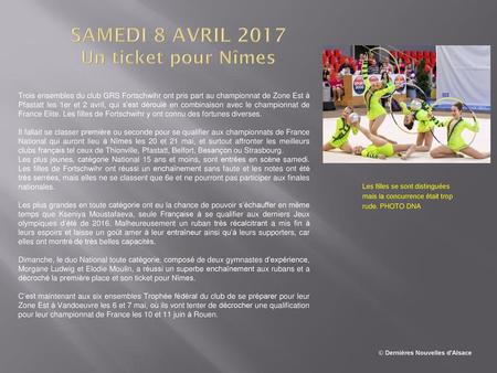 SAMEDI 8 AVRIL 2017 Un ticket pour Nîmes