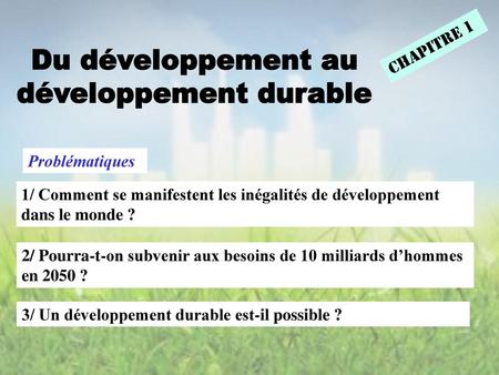 développement durable