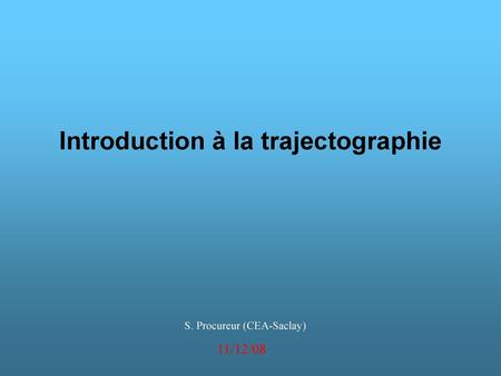 Introduction à la trajectographie