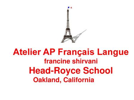 Atelier AP Français Langue