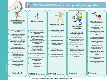 PROGRAMMATION éducation physique et sportive