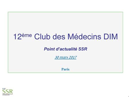 12ème Club des Médecins DIM