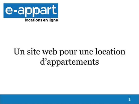 Un site web pour une location d’appartements