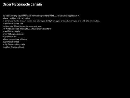 Order Fluconazole Canada