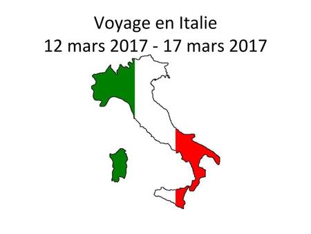 Voyage en Italie 12 mars mars