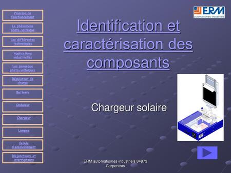 Identification et caractérisation des composants