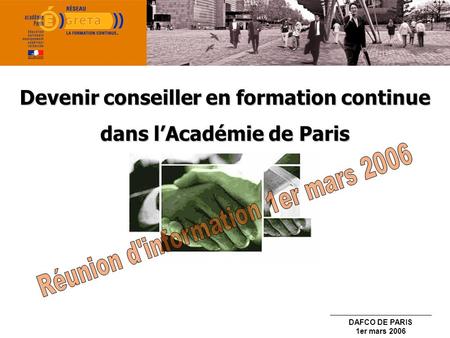 Devenir conseiller en formation continue dans l’Académie de Paris