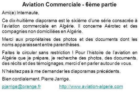 Aviation Commerciale - 6ème partie