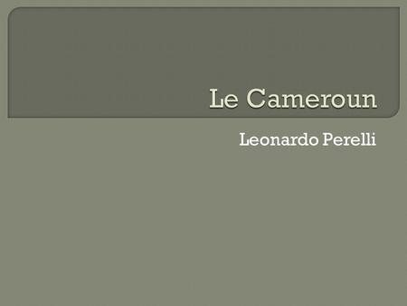 Le Cameroun Leonardo Perelli.