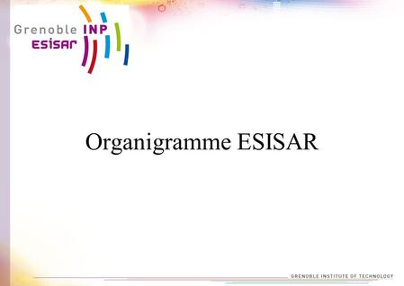 Organigramme ESISAR.