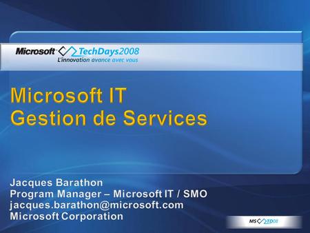 Microsoft IT Gestion de Services