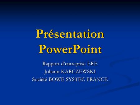 Présentation PowerPoint