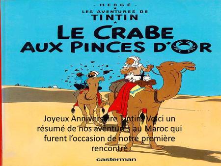 Joyeux Anniversaire Tintin