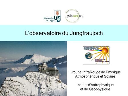 L'observatoire du Jungfraujoch