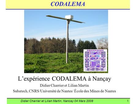 L’expérience CODALEMA à Nançay