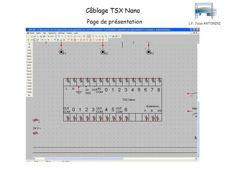 Câblage TSX Nano Page de présentation L.P. Jules ANTONINI.