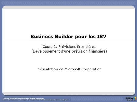 Business Builder pour les ISV