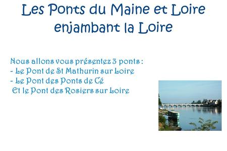 Les Ponts du Maine et Loire