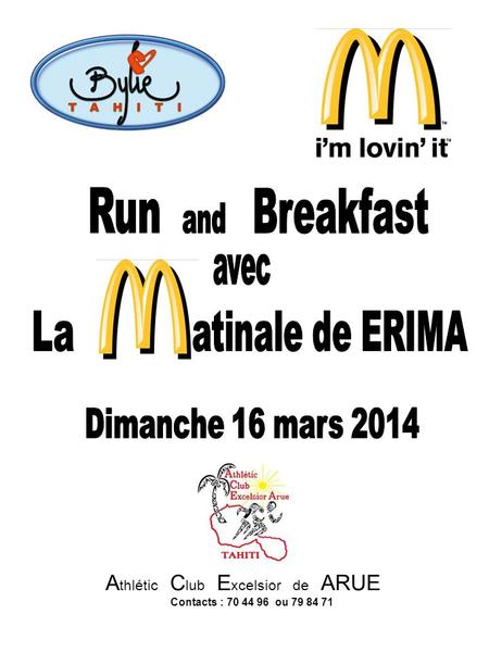 Run Breakfast La atinale de ERIMA and avec