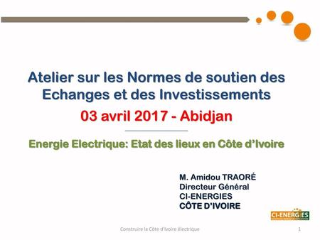 Energie Electrique: Etat des lieux en Côte d’Ivoire