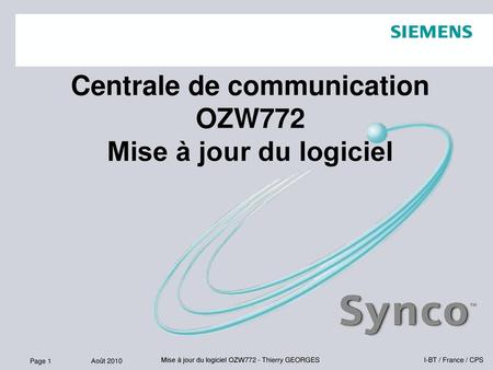 Centrale de communication OZW772