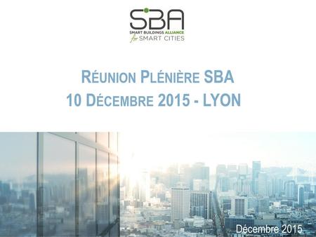 Réunion Plénière SBA 10 Décembre LYON