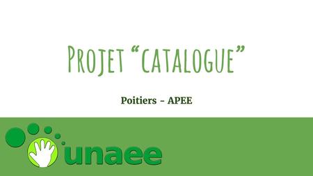 Projet “catalogue” Poitiers - APEE.