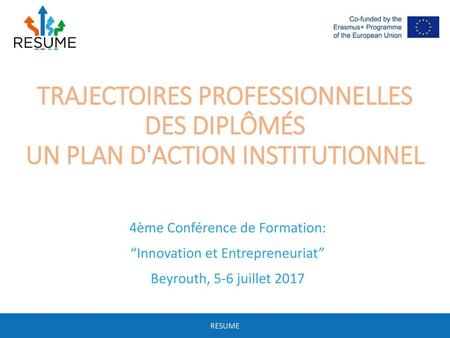4ème Conférence de Formation: “Innovation et Entrepreneuriat”