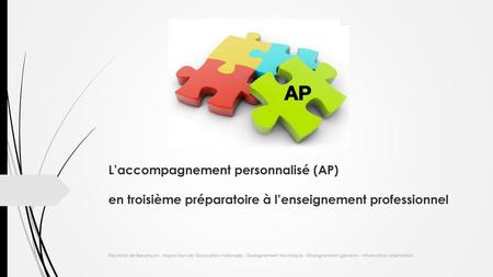 L’accompagnement personnalisé (AP) en troisième préparatoire à l’enseignement professionnel Rectorat de Besançon - Inspection de l'éducation nationale.