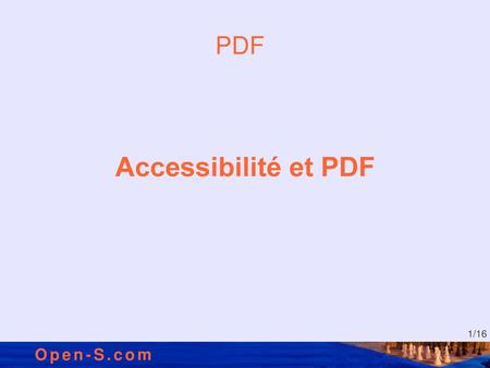 PDF Accessibilité et PDF.