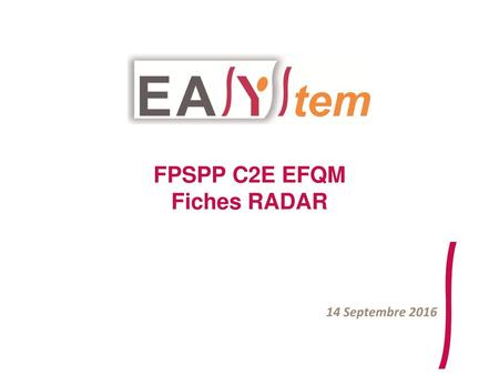 FPSPP C2E EFQM Fiches RADAR