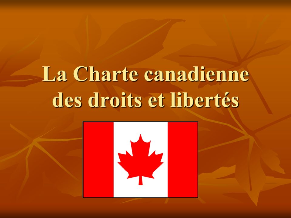 La Charte canadienne des droits et libertés - ppt video online télécharger