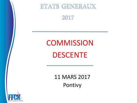 ETATS GENERAUX 2017 COMMISSION DESCENTE 11 MARS 2017 Pontivy.