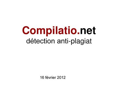 Compilatio.net détection anti-plagiat