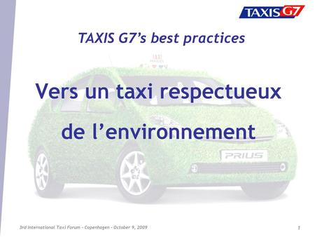 Vers un taxi respectueux de l’environnement