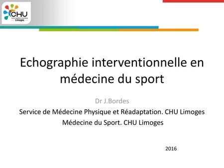 Echographie interventionnelle en médecine du sport