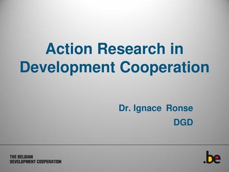 Action Research in Development Cooperation