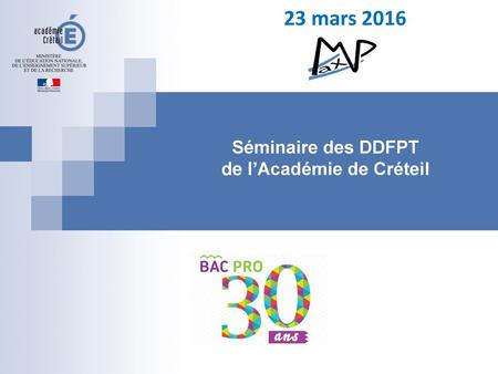 Séminaire des DDFPT de l’Académie de Créteil