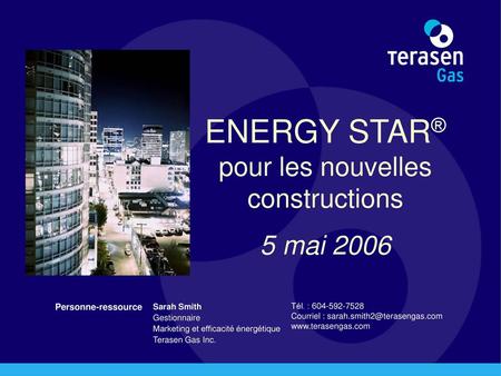 ENERGY STAR® pour les nouvelles constructions 5 mai 2006