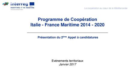 Programme de Coopération Italie - France Maritime
