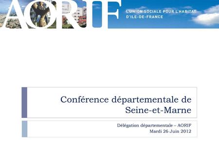 Conférence départementale de Seine-et-Marne
