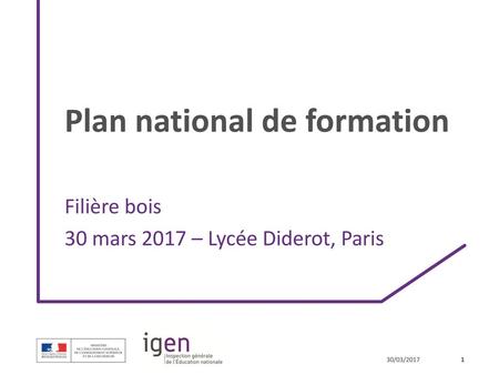 Plan national de formation