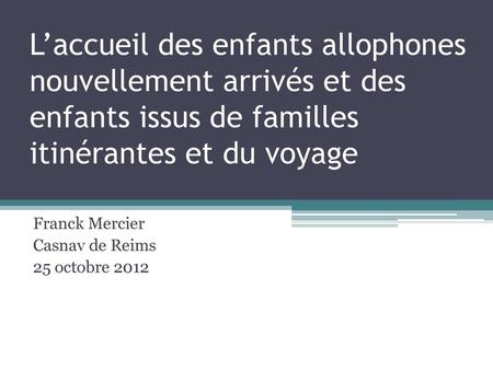 Franck Mercier Casnav de Reims 25 octobre 2012