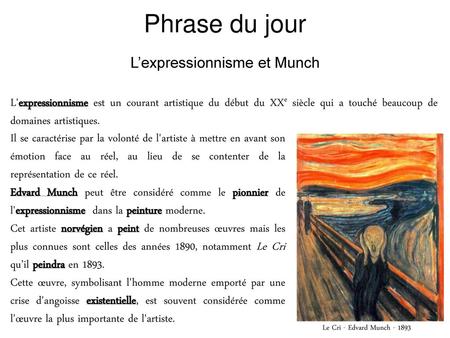 L’expressionnisme et Munch