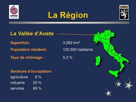 La Région La Vallée d’Aoste Superficie: km2