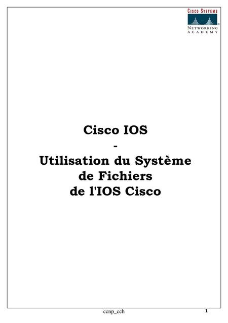 Cisco IOS - Utilisation du Système