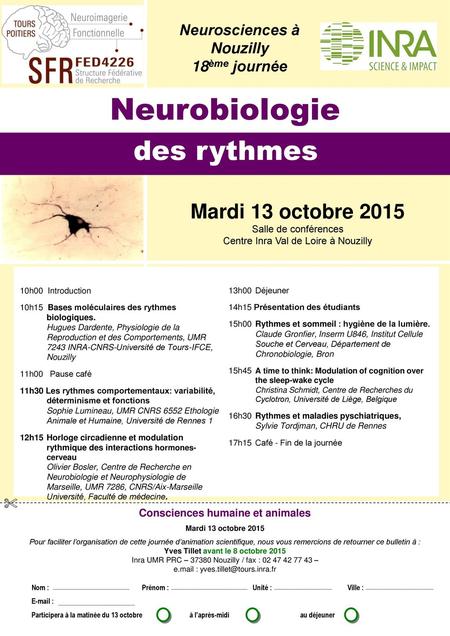 Neurosciences à Nouzilly 18ème journée