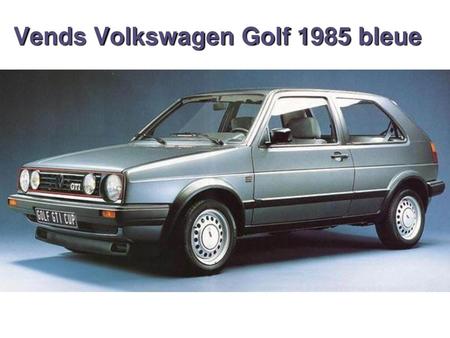 Vends Volkswagen Golf 1985 bleue
