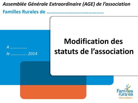 Modification des statuts de l’association